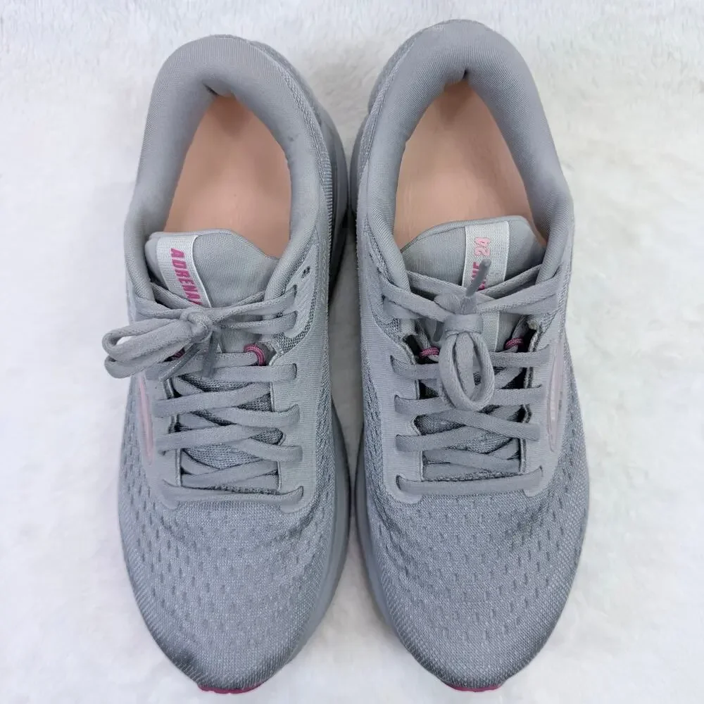 Brooks Adrenaline GTS 24 Womens Running Shoes Alloy Zephyr Wide Size 8 Cushioned
